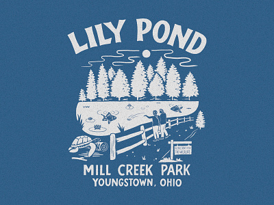 Lily Pond design illustration lettering merch design skitchism t shirt typography vintage
