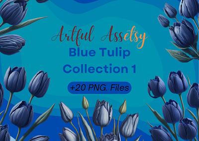 Blue Tulip Clipart blue tulip clip art clipart clipart png design flower flowers graphic design illustration png rose roses tulip tulips