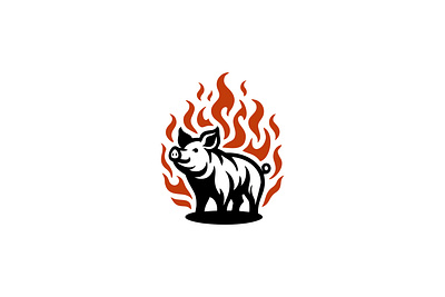 Fiery Swine Logo branding graphic design logo
