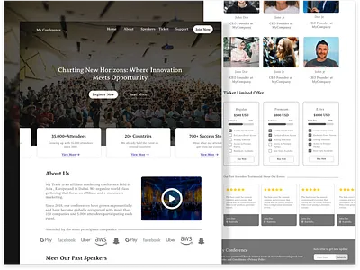 Business Conference Web Design business conference conference web landing page design figma graphic design landing page landing page design landing page web landing page website prototype ui ui design ui ux ux ux design web conference web design web landing page website