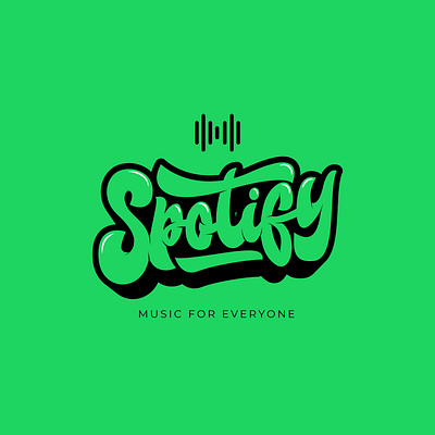 Spotify redesign concept Lettering branding lettering musicapps spotify typography
