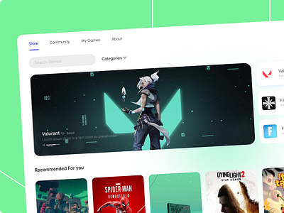 Game Store Concept animation game store gaming motion graphics ui user interface ux