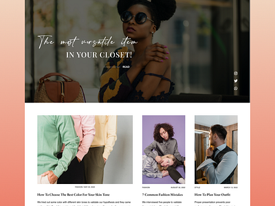 Landing Page Design blog design inspiration fashion fashion blog fashion inspo fashion website fashionblog fashioninspo hero section herosection ui ui design uiux web design webdesign website website design