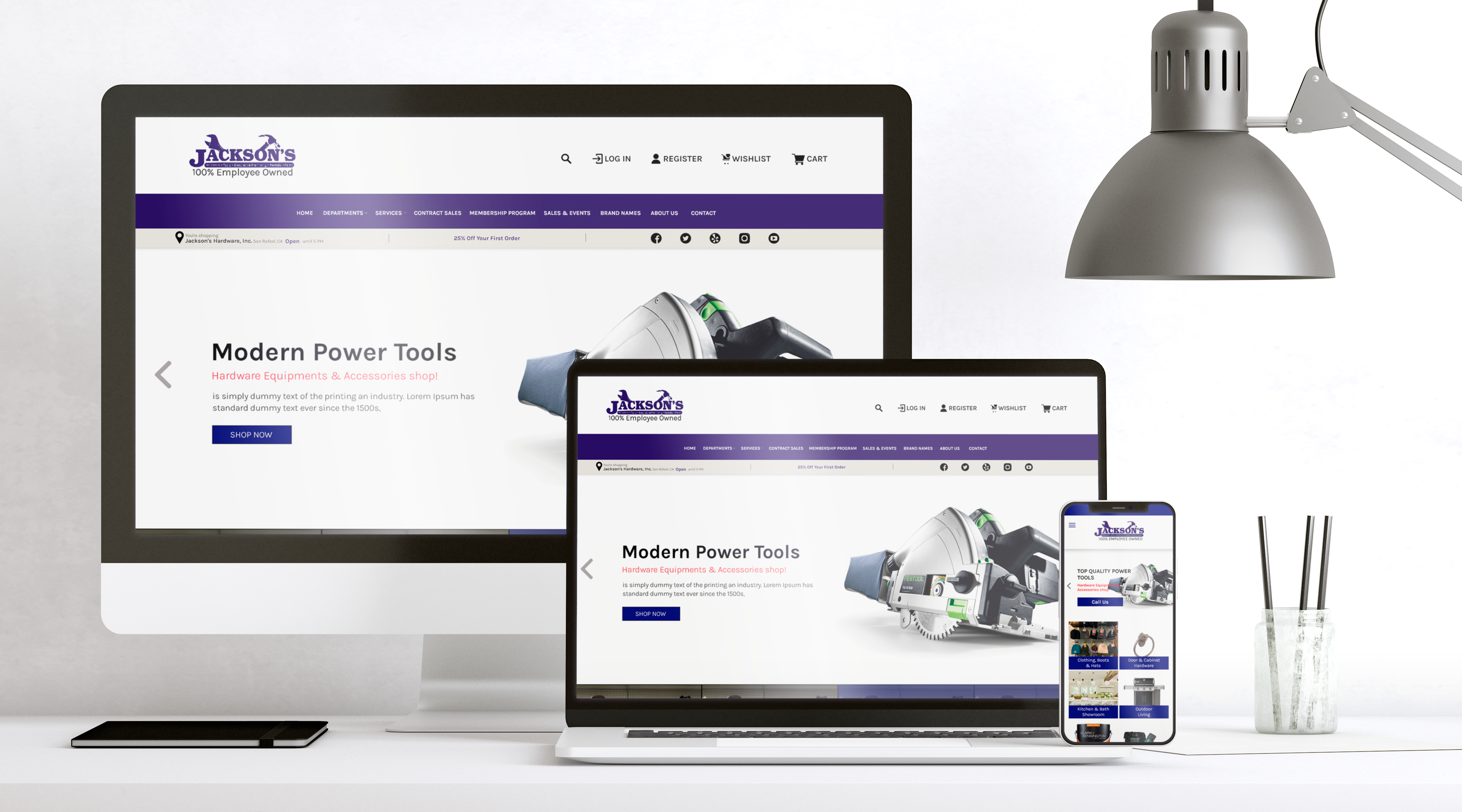Jackson’s Hardware Website Redesign branding case study design case study graphic design hardware company illustration jacksons hardware ui user experience design user interface design website redesign