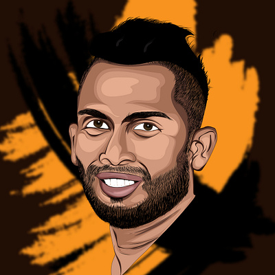 Dasun Shanaka SRI LANKA CRICKETER graphic design illustrator vector vector art