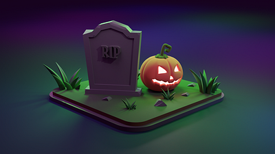 Spooky 3d blender blender3d design halloween spooky stylised