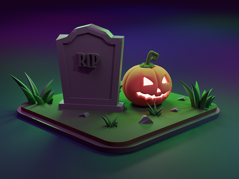 Spooky 3d blender blender3d design halloween spooky stylised