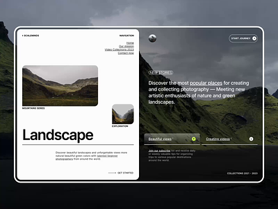 Landscape - Website Concept blog cms concept design landing page minimalist modern portfolio technology ui ux web web design webdesign website
