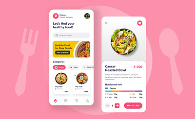 Minimalistic Food Ordering App Interface food app food delivery food ordering mobile app mobile interface ordering restaurant ui design visual design