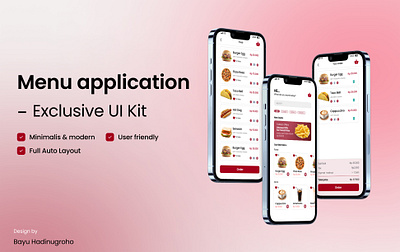 Food Menu Application branding ui