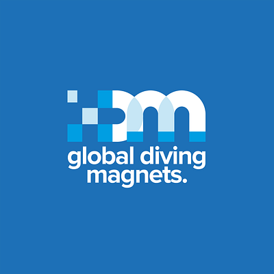 Global diving magnets branding branding logo