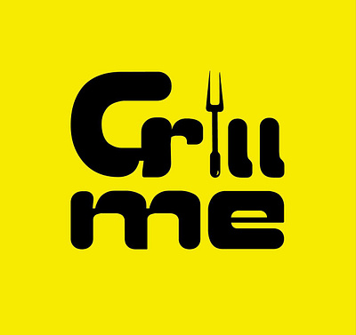 Logotype for grill bar Grill me branding design graphic design label logo naming typography