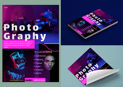 Flyer for Photography company branding business design flat design flyer design graphic design illustration logo photography print flyer design typography ui vector