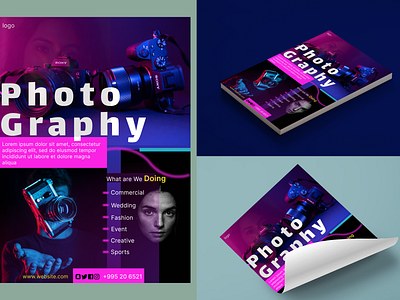 Flyer for Photography company branding business design flat design flyer design graphic design illustration logo photography print flyer design typography ui vector