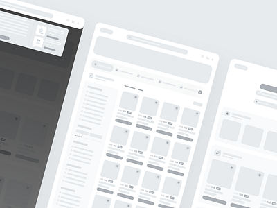 Wireframes | Ecommerce UI Study cart category page design ecommerce filter full screen greyscale minimalism minimalist minimalist design product design product page prototype search shopping ui ui ux design ui design ux design wireframes