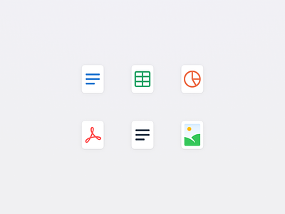 Formats' Thumbnails documents excel formarts icons illustration ios jpeg macos pdf powerpoint preview txt ui design web word
