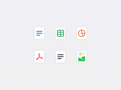 Formats' Thumbnails documents excel formarts icons illustration ios jpeg macos pdf powerpoint preview txt ui design web word