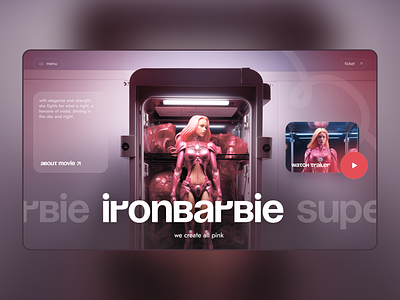 Barbie Iron landing page concept daily design graphic design homepage landing page ui web webdesign website