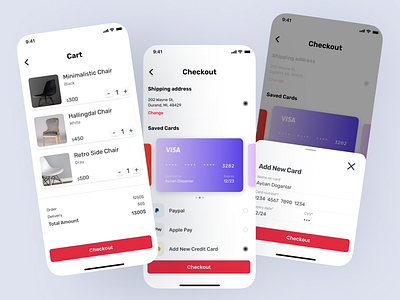 Credit Card Checkout - UI Design androiddesign app checkout checkout page creditcard design design iosdesign mobileapp payment ui uidesign uxdesign