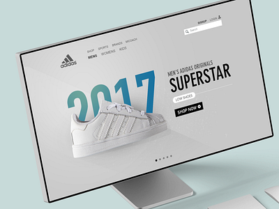 Adidas landing page concept. ui