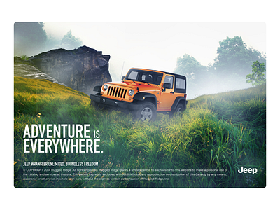 Jeep advertisement concept graphic design