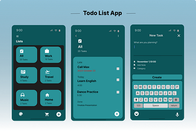 Todo List App visualdesign