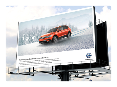 Volkswagen advertisement concept graphic design