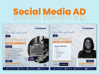 Social Media AD for Innkeeper edutech frontend development graphic design social media ad
