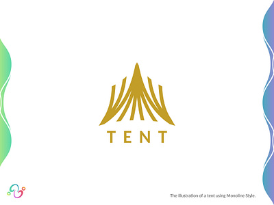 Tent Logo brand design brand designer camping glamping gold golden line lines logo design logo designer logo for sale logo idea logo inspiration logomark logotype luxurious luxury monoline tent zzoeiggi
