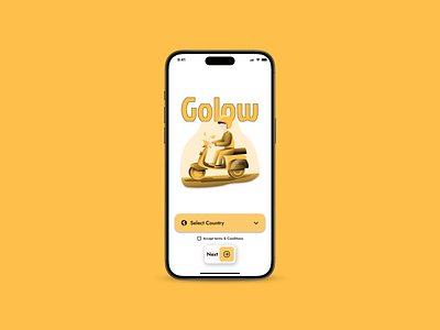 UI application design - GOLOW Bike taxi app app design iphone ui ux