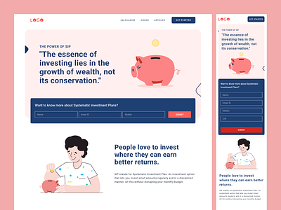 Banking landing page concept ui