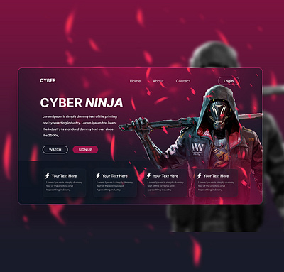 Cyber Ninja Landing Page landing page