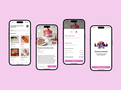 Kue-Kue - Cake E Commerce Mobile App graphic design mobileapp ui uiux