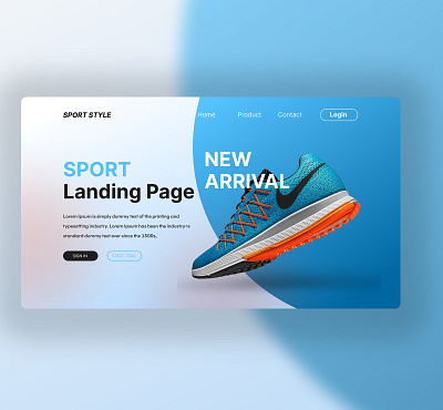 Sport Style Landing Page indra maulana landing page ui ux web