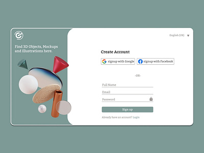 Signup Page dailyui design graphic design ui