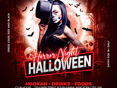 Halloween Flyer club flyer costume party event flyer design halloween halloween 2023 halloween costume halloween gift halloween horror night halloween month halloween night halloween week halloween2023 holiday instagram party pumpkin season spooky night spooky season trick or treat