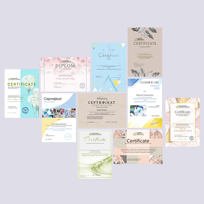 Hello! Certificate design for any beauty industry! Be individual branding graphic design ui