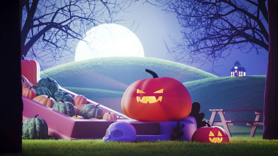 Happy Halloween! 3d art 3d artist 3d modeling 3danimation animation characterdesign design illustration pumpkin