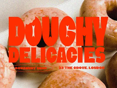 Doughy Delicacies Pt.1 brand identity branding design doughnut shop doughnuts graphic design illustration illustrations logo logo design packaging vector