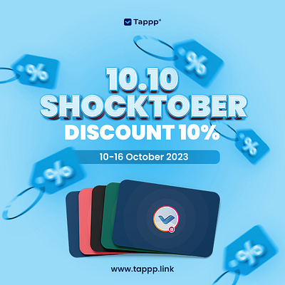 10.10 Shocktober Design business card card design discount graphic design nfc promo tappp