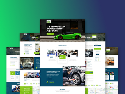 Car Wash Website Design adverting brand branding design fashion designer homepage homepage design illustration logo ui