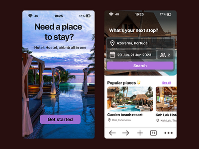 Vacation view 🏝 graphic design ui