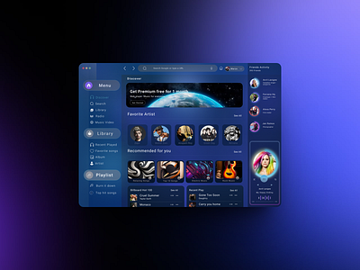 Music App - Desktop Version ui