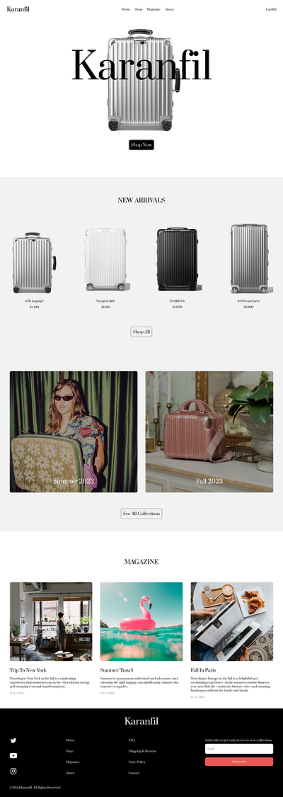 Luxury Brand E-commerce Web Design app branding design ui web design