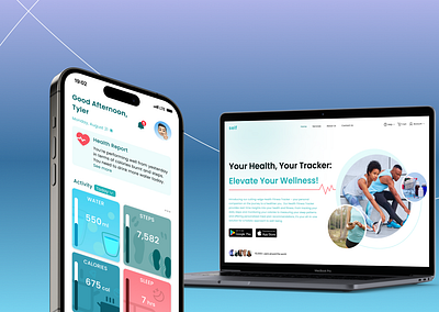 Health and Fitness Tracker branding fitness tracker health and fitness app health app landing page responsive design ui user experience user experience design ux