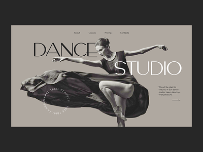 Dance studio web page ballet dance studio danser ui web