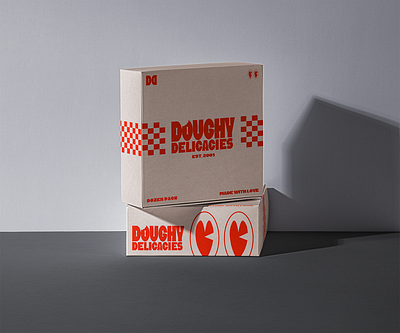 Doughy Delicacies Pt.3 brand identity branding design doughnut box doughnut shop douhnuts graphic design illustration illustrations logo packaging