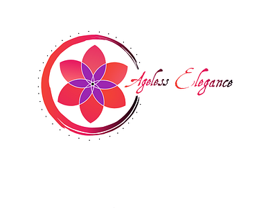 Ageless elegance design floral graphic design logo