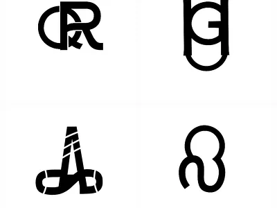 Monogram collage graphic design logo design monogram typography