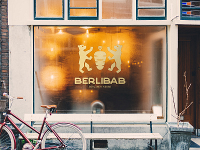 Berlibab - Berliner Kebab - Window Signage badge berlin berliner kebab branding brands burger crafter font design fast food graphic design illustration kebab kebab identity logo restaurant street food typography vector window window shop